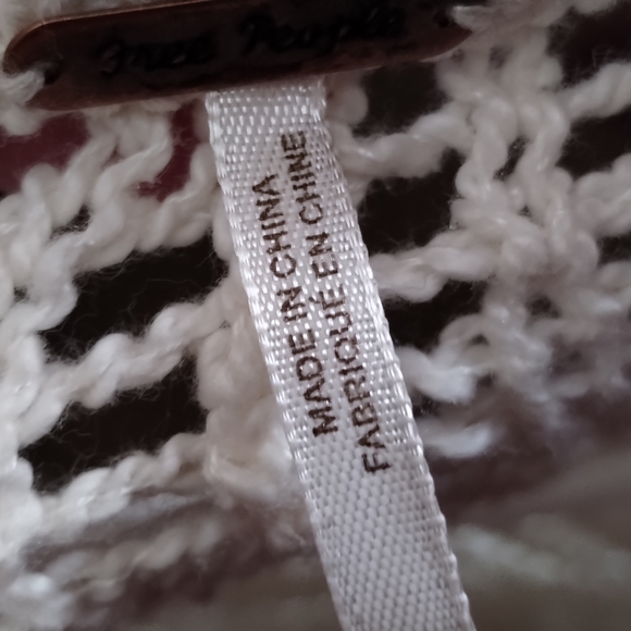 FREE PEOPLE WOMEN LONG SLEEVE CROCHET EYE LITE ZIP UP SWEATER - Picture 9 of 11